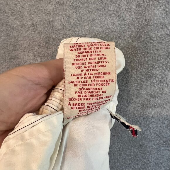 Guess Men M Pleated Button Down Short Sleeve Creamy Stripe - Picture 12 of 13